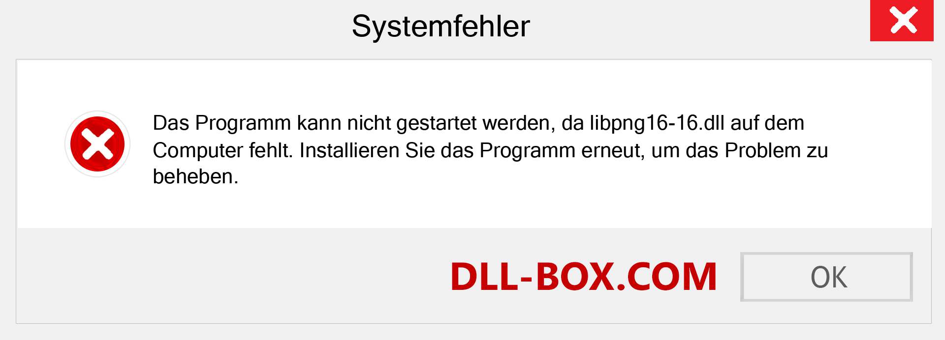 libpng16-16.dll-Datei fehlt?. Download für Windows 7, 8, 10 - Fix libpng16-16 dll Missing Error unter Windows, Fotos, Bildern