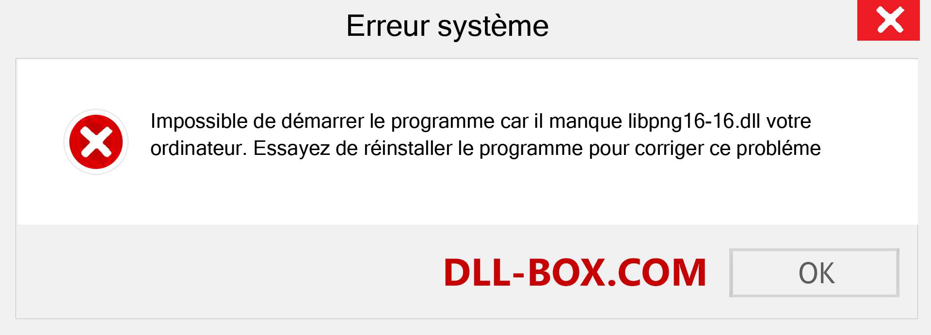 Le fichier libpng16-16.dll est manquant ?. Télécharger pour Windows 7, 8, 10 - Correction de l'erreur manquante libpng16-16 dll sur Windows, photos, images